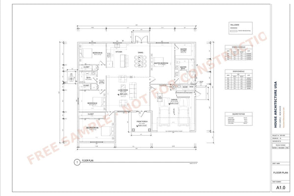 New House Permit Drawing Free Download (Sample Plan Set)