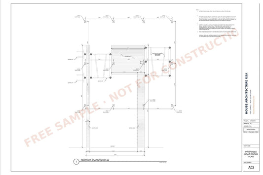 Boat dock permit drawing sample sheet