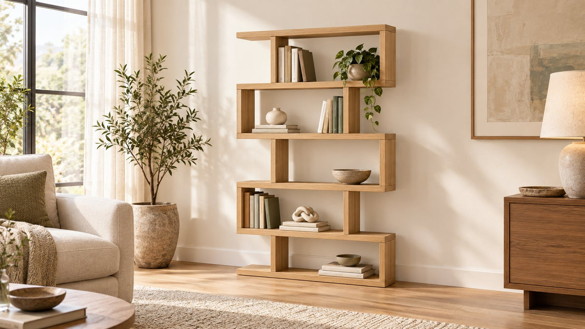 Geometric Bookshelf Plans Free Download (PDF)