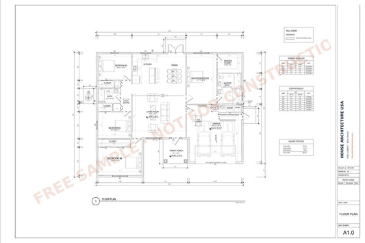 New House Permit Drawing sample sheet
