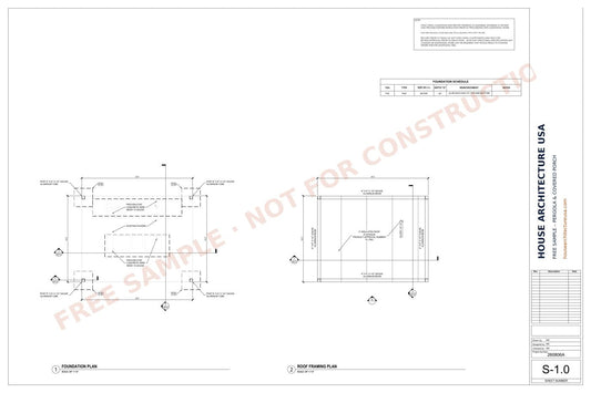 Pergola & Covered Porch Permit Drawing sample sheet
