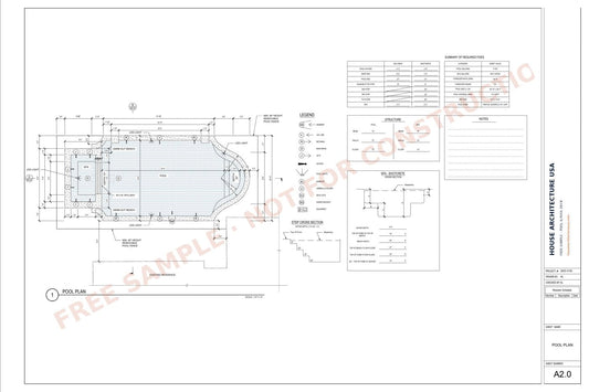 Pool & Pool Deck Permit Drawing sample sheet