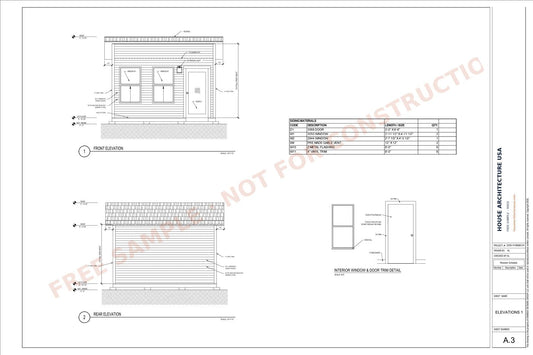 Shed Permit Drawing sample sheet
