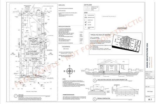Site Plan for Permit sample sheet