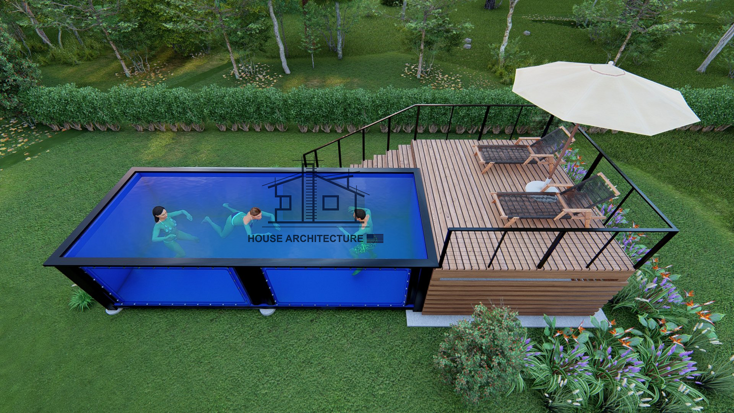 SC0007: 20 Shipping Container Pool Plans