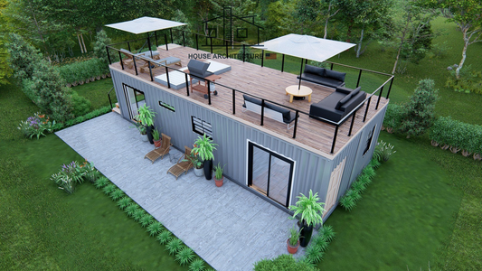 SC0002: 2x40 Foot Shipping Container House Plans | Container Home Plans | Tiny House