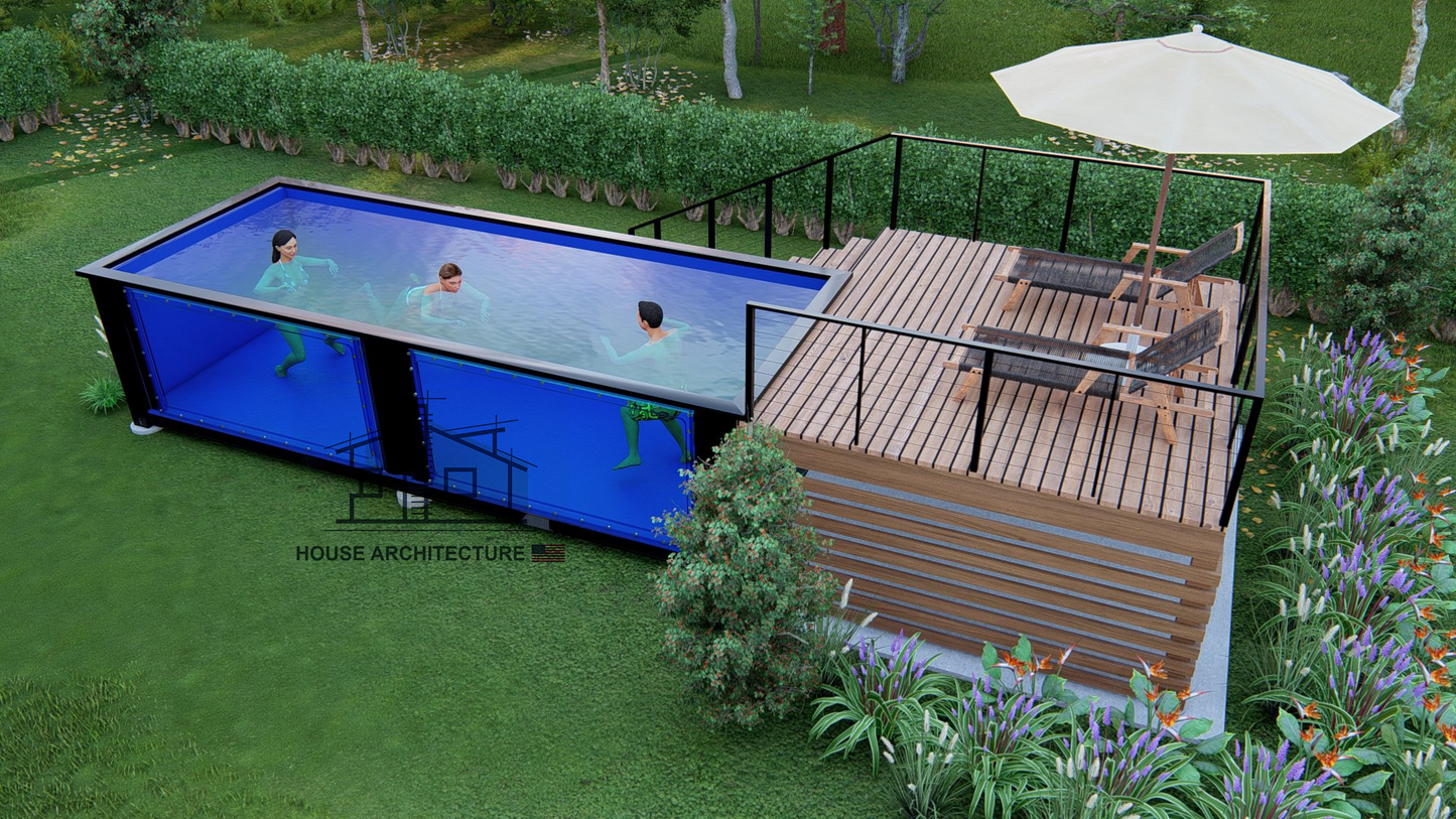 SC0007: 20 Shipping Container Pool Plans