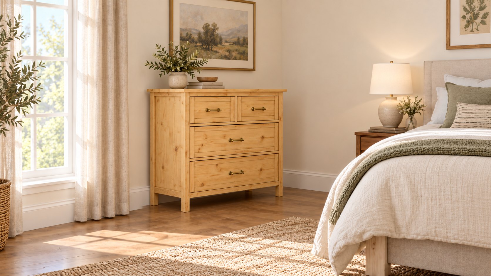 4-Drawer Chest Dresser 17" x 37" x 35" DIY plan