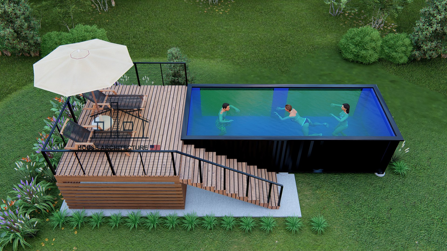 SC0007: 20 Shipping Container Pool Plans