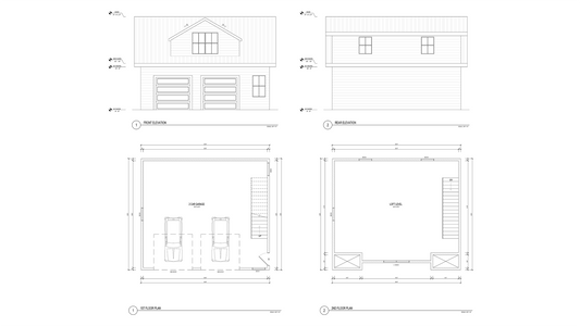 GB0009: Two Story Garage House with Bedroom 26'x30'