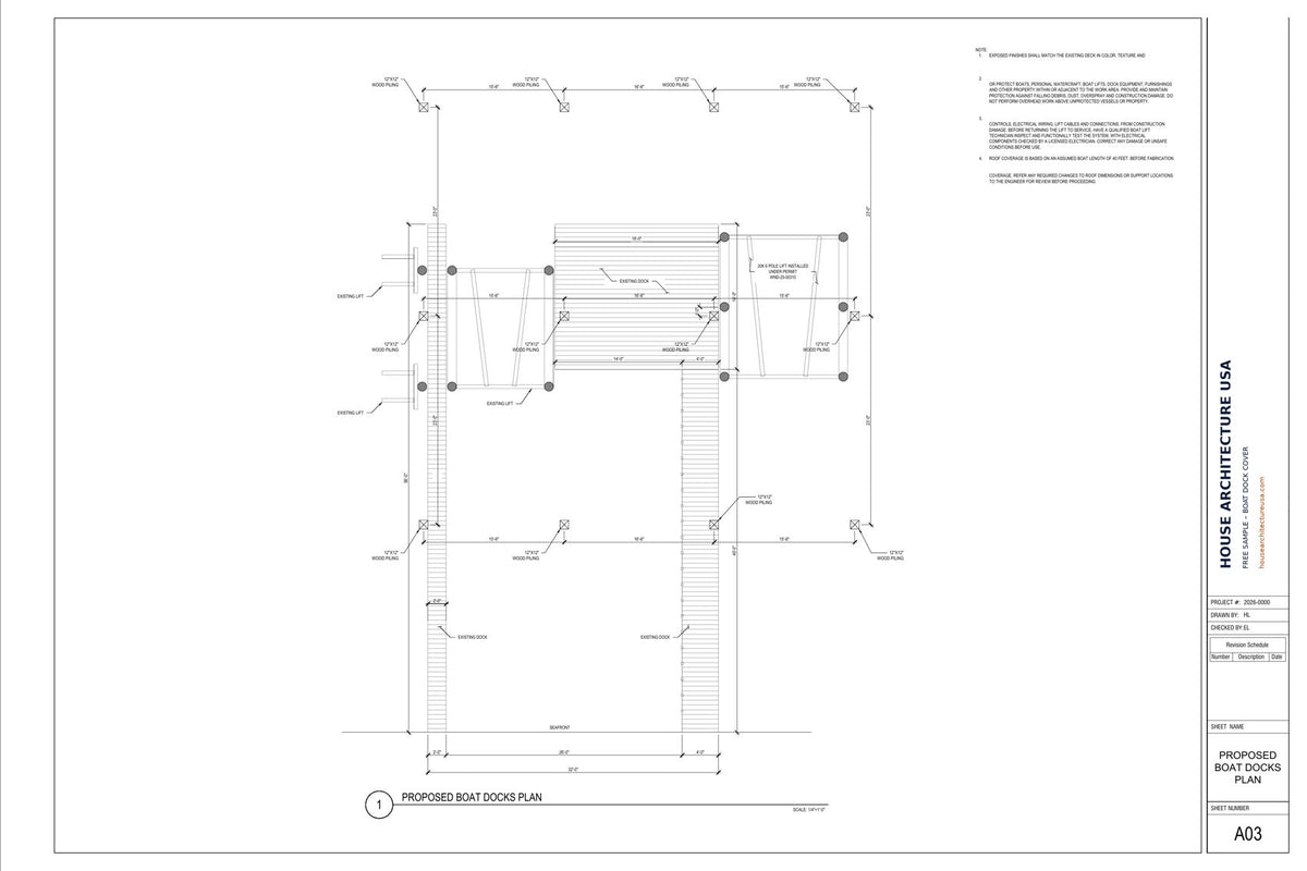 Proposed boat docks plan
