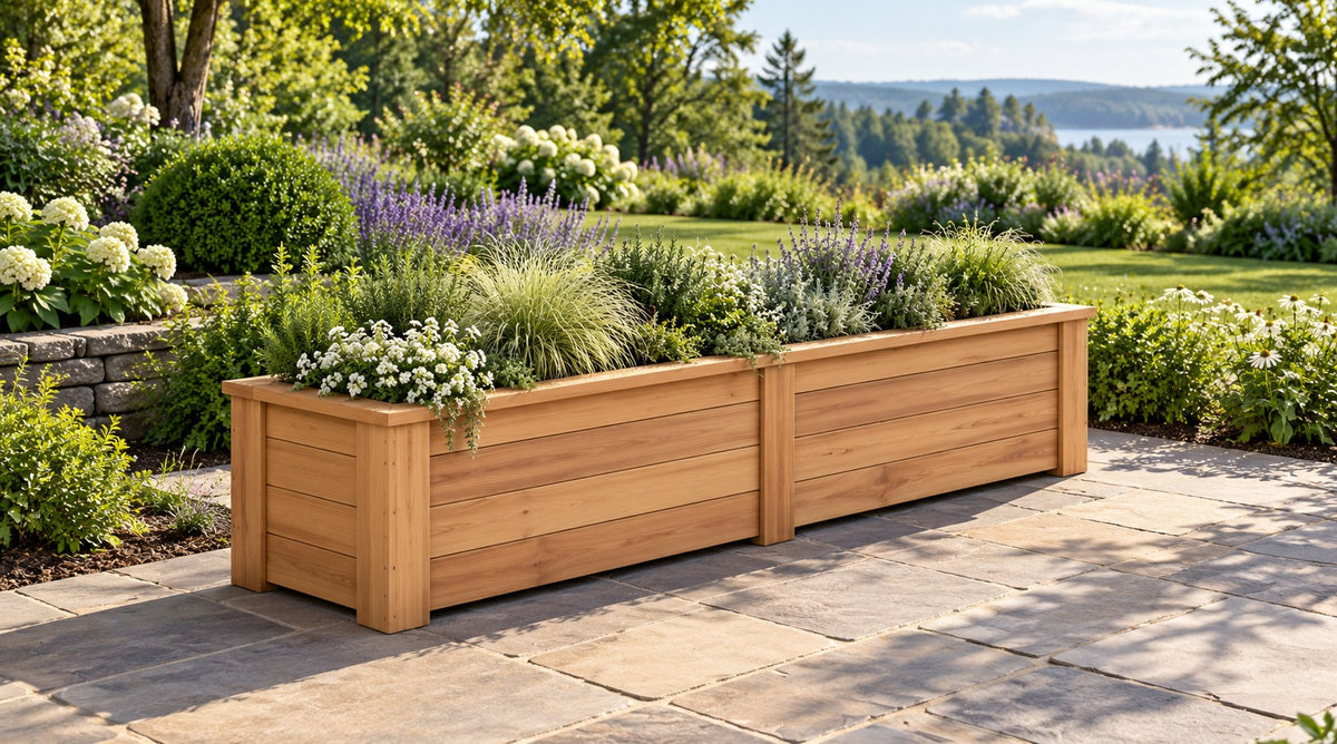 Long Raised Garden Bed 100" x 31" x 25.5" – rendering