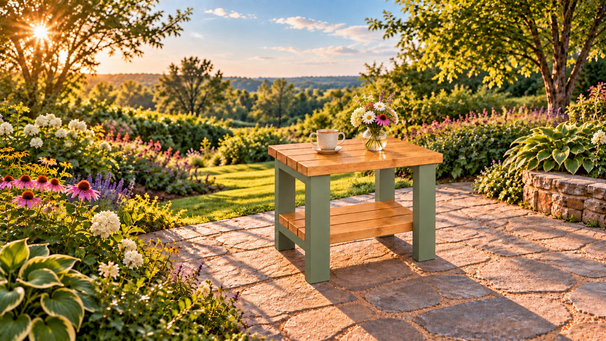 Outdoor Side Table 24" x 14" x 18" – rendering
