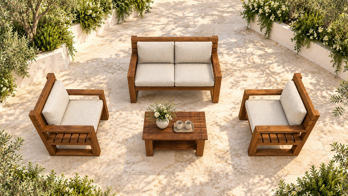 The Haven Outdoor Lounge Set – rendering