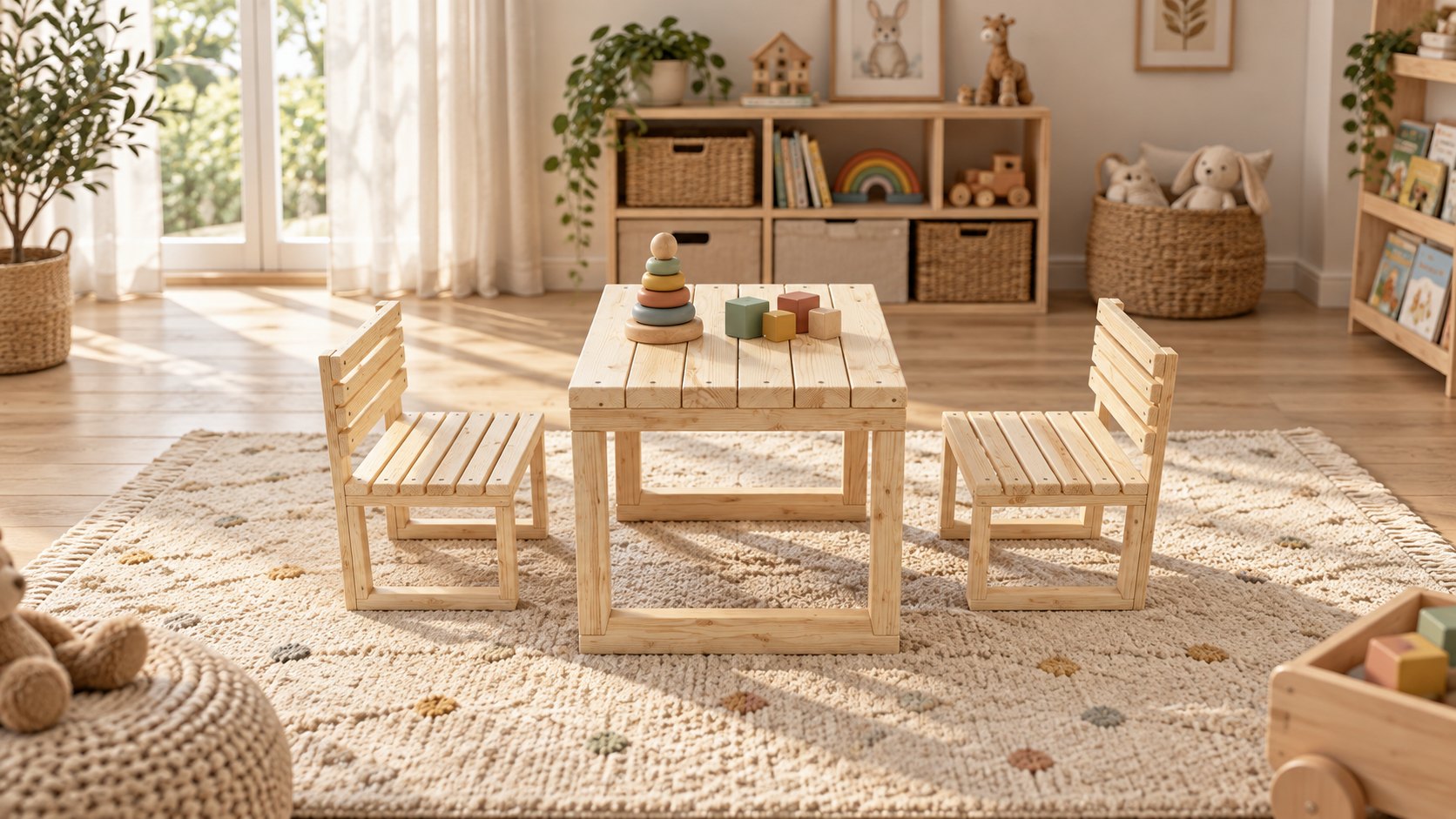 Toddler Table and 2 Chairs DIY plan