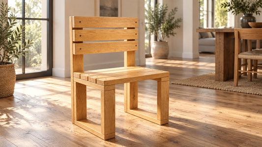 Wood Chair 24" x 17.75" x 36" – rendering