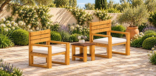 Woodland Patio Chair & Table Set – rendering